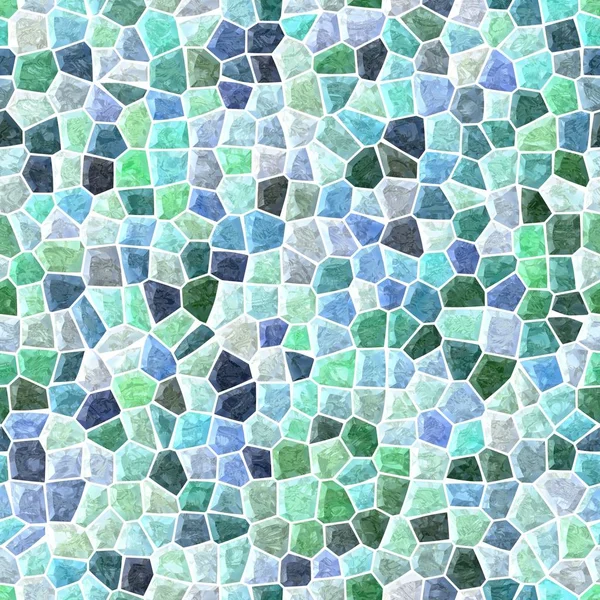 Piso de la superficie patrón de mosaico de mármol fondo sin costuras con lechada blanca - azul claro, color verde — Foto de Stock