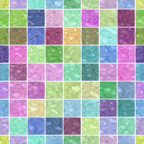 Oberfläche Boden Marmor Mosaik Muster nahtlosen Hintergrund mit weißem Fugenmörtel - niedliche Pastellfarbe - quadratische Form — Stockfoto