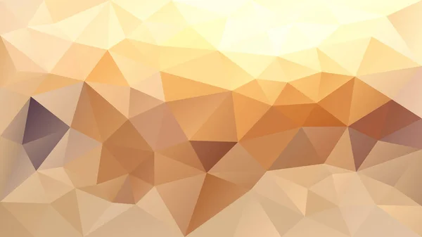 Vecteur abstrait irrégulier fond polygonal triangle bas motif poly beige sable, jaune pastel et brun — Image vectorielle