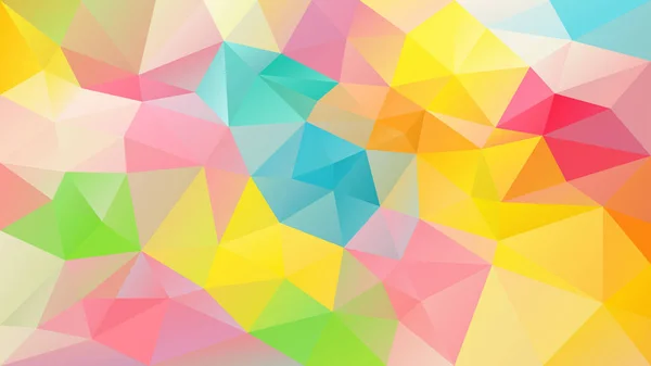 ベクトル抽象的な不規則な多角形の背景 三角形の低ポリ パターン 春新鮮なフルカラー スペクトル — ストックベクタ