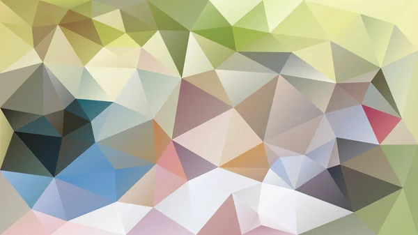 抽象的な不規則な多角形の背景 - 三角形の低ポリ パターン - 明るいパステル グリーン、グレー、ピンク、ブルー、カーキとベージュ色をベクトルします。 — ストックベクタ