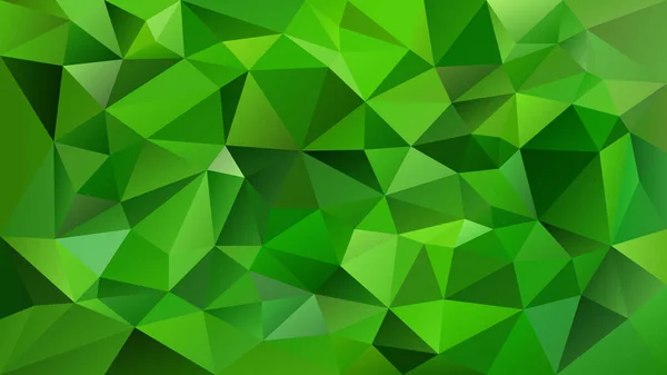 Vector abstract irregular polygonal square background - triangle low poly pattern - vibrant emerald green color — Stock Vector