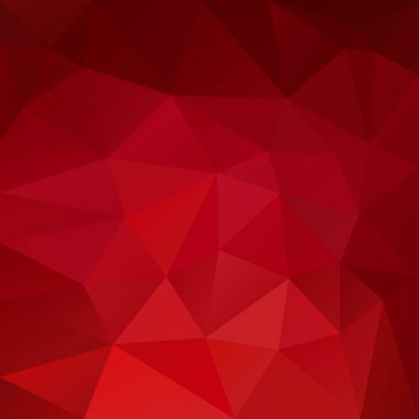 vektör arka düzensiz poligon kare plan - üçgen düşük Poli desen - canlı Lal kırmızı renk 