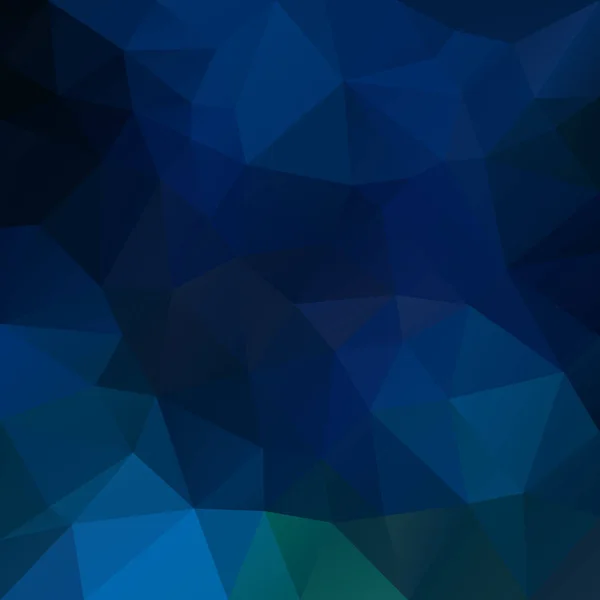 Vektor nepravidelné polygonální čtverečních pozadí abstraktní - trojúhelník nízké poly vzor - tmavě Safírové modré barvy — Stockový vektor