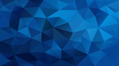 vector abstract irregular polygonal background - triangle low poly pattern - royal blue color clipart
