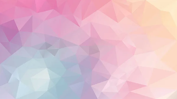 Vektor abstrakt unregelmäßiger polygonaler Hintergrund - Dreieck niedriges Poly-Muster - helle Babypastellfarben — Stockvektor