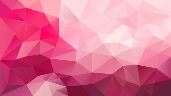 Vector abstract irregular polygonal background - triangle low poly pattern - vibrant hot pink magenta color — Stock Vector