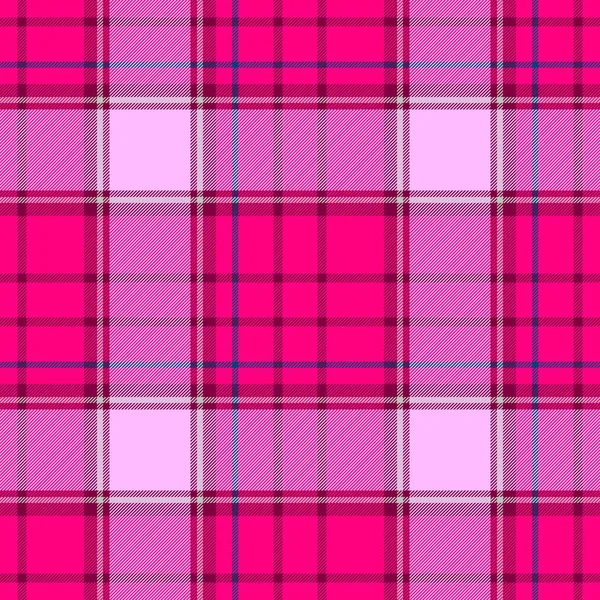 Verificar diamante tartan xadrez scotch tecido sem costura fundo textura padrão - cor rosa quente — Fotografia de Stock