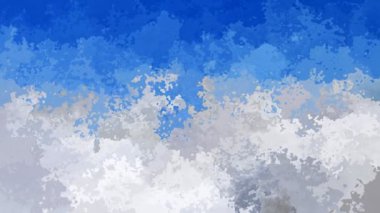 soyut animasyonlu arka plan sorunsuz döngü video - suluboya efekti - gökyüzü mavi gri ve beyaz kar renk üzerinde lekeli