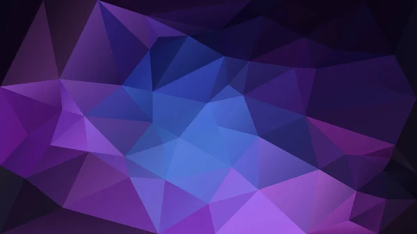 Vector abstracto irregular fondo poligonal triángulo bajo patrón de poli galaxia púrpura azul y negro color — Vector de stock