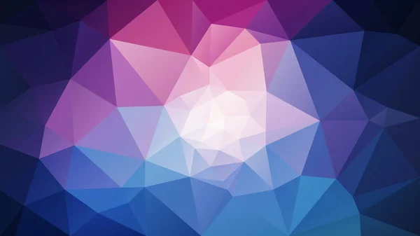 Vector abstracto irregular fondo poligonal triángulo bajo patrón de poli galaxia azul rosa púrpura — Vector de stock