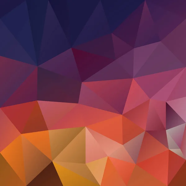 Vettore astratto sfondo poligonale irregolare - triangolo basso modello poli - blu viola rosa arancio aurora colore — Vettoriale Stock