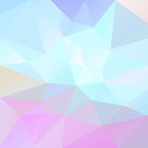 Vector abstracte onregelmatige veelhoekige achtergrond - driehoek laag poly patroon - leuke lichte pastel holografische kleurenspectrum - blauw, cyaan, roze, paars — Stockvector