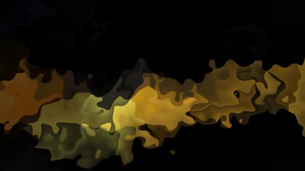 Abstrakta Animerade Målat Sömlös Loop Video Vattenfärgseffekt Horisontella Guld Metallic — Stockvideo