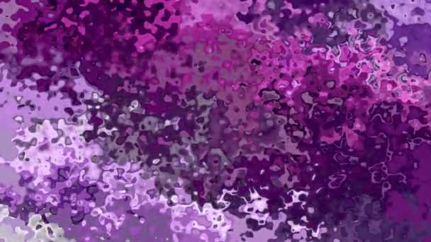 抽象アニメーション背景シームレス ループ ビデオ 水彩効果 暗い超紫とラベンダー パープル カラー汚れる — ストック動画