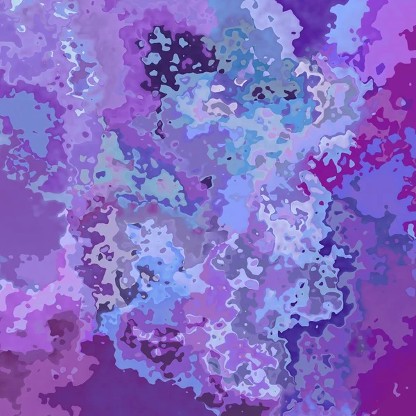 抽象的なステンド グラス パターン テクスチャ背景ライト ブルー、ウルトラ バイオレット、ラベンダー紫の色 - 現代絵画・ アート - 水彩画の効果 — ストック写真
