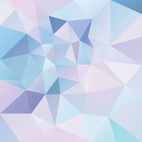 Векторний абстрактний нерегулярний багатокутний квадратний фон - трикутник низький полі візерунок - модний холодний пастельний колір - дитячий рожевий, фіолетовий, фіолетовий, синій, орхідейний колір — стоковий вектор