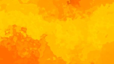 soyut animasyonlu arka plan sorunsuz döngü video - suluboya efekti - sıcak turuncu ve güneşli sarı rengi lekeli