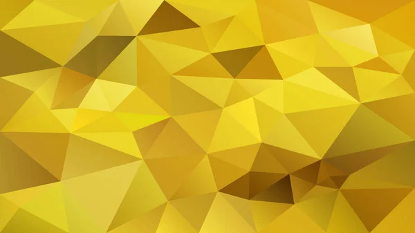 Vecteur abstrait irrégulier fond polygonal triangle motif bas poly couleur jaune or chaud — Image vectorielle