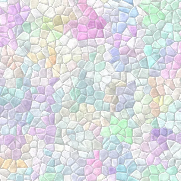 Naturaleza abstracta mármol plástico piedra mosaico azulejos textura fondo con lechada gris - luz pastel arco iris espectro a todo color — Foto de Stock