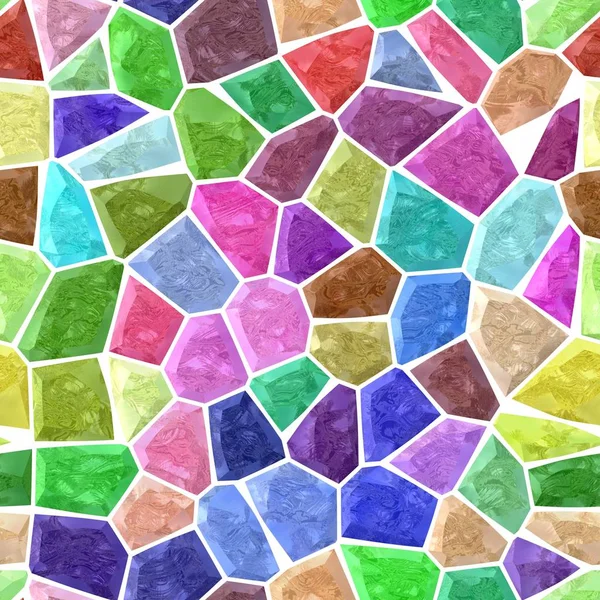 Oppervlakte grond marmeren mozaïek patroon naadloze achtergrond met witte specie - het volledige kleurenspectrum hoogtepunt — Stockfoto