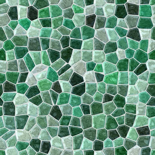 Surface floor marble mosaic pattern seamless background with gray grout - emerald green color — Stock Photo, Image