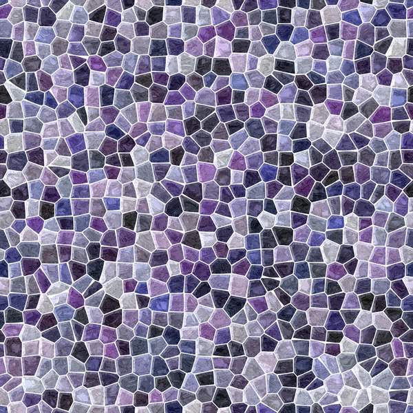 白いグラウト - 紫紫黒色で表面の床大理石モザイク パターン シームレスな背景 — ストック写真
