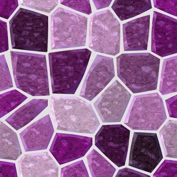 Piso de la superficie patrón de mosaico de mármol fondo sin costuras con lechada blanca - púrpura oscuro y color violeta — Foto de Stock