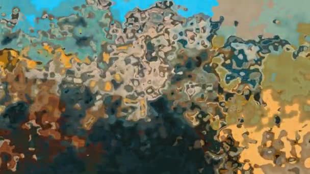 Abstrait Animé Scintillant Fond Teinté Boucle Vidéo Aquarelle Effet Tache — Video