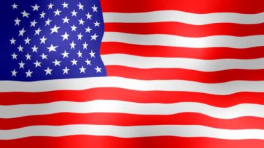 Animasyonlu arka plan kusursuz video Amerikan bayrağı sallıyor - Amerika Birleşik Devletleri sembolü