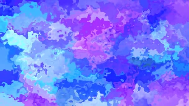 abstrait animé scintillant fond coloré boucle vidéo transparente effet tache aquarelle couleur bleu violet violet 