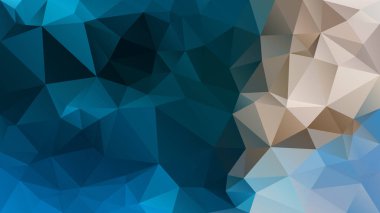 vektör soyut düzensiz çokgen arkaplan - üçgen düşük poli desen - indigo mavi bej rengi 