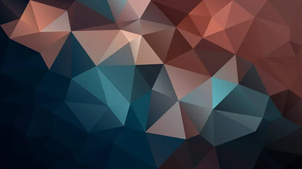 Vector abstract onregelmatige polygon achtergrond - driehoek laag polypatroon - nacht zwart donker indigo blauw bruin kleur — Stockvector