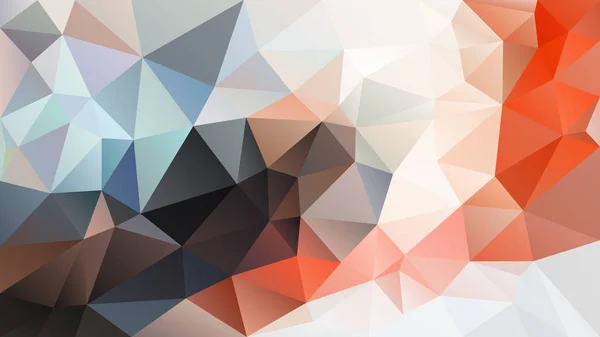 Vector abstract irregular polygon background - triangle low poly pattern - color orange blue brown creamy white — ストックベクタ