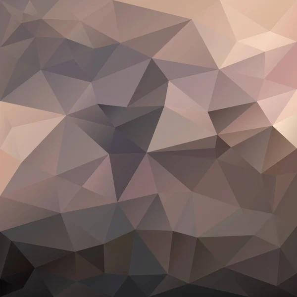 Vector abstract irregular polygon square background - triangle low poly pattern - color chocolate brown latte tan beige mauve — ストックベクタ