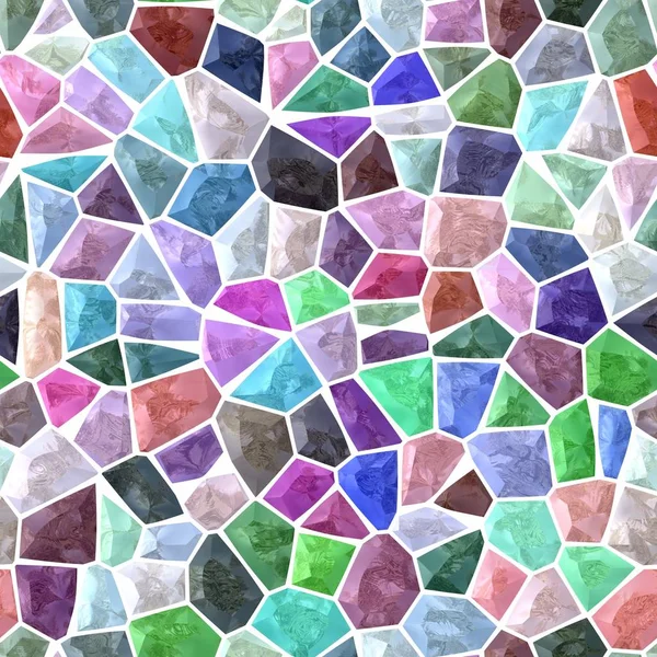 Felület padló márvány mozaik minta zökkenőmentes négyzet háttér fehér grout - teljes színes szivárvány spektrum — Stock Fotó