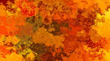 soyut animasyon ışıltılı arka plan tam Hd dipsiz döngü videosu - suluboya lekeli sıvı efekt - renk turuncu kırmızı kahverengi