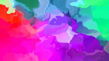 soyut animasyon ışıltılı arka plan tam Hd dipsiz döngü videosu - suluboya lekeli sıvı efekt - neon pembe kırmızı mavi yeşil 