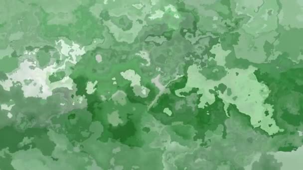 抽象动画闪烁染色背景全Hd无缝循环视频 水彩斑斑液体效果 彩色开心果绿 — 图库视频影像