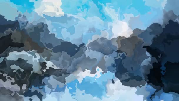 Абстрактний Анімований Твіст Подвійним Вітражем Повний Безшовний Цикл Відео Акварельний — стокове відео