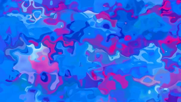 动画闪烁染色背景全Hd无缝循环视频 水彩斑斑液体效果 色彩艳丽的钴蓝和热粉色洋红 — 图库视频影像