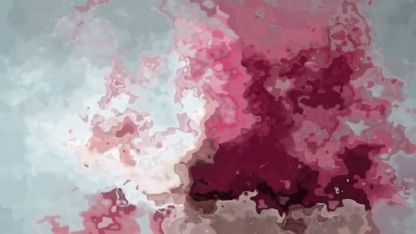 elvont animált csillogó festett háttér teljes HD varrat nélküli hurok videó - akvarell splotch folyadék hatása - színes régi rózsaszín gesztenyebarna bor mályva taupe szürke