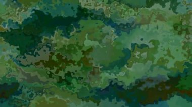 soyut animasyon ışıltılı arka plan tam HD dikdörtgen döngü videosu - suluboya benek sıvı etkisi - askeri kamuflaj haki yeşili