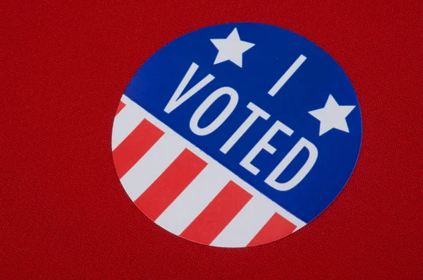 Wybory w "Głosowałem" naklejki na Red reprezentujących Republikanów — Zdjęcie stockowe