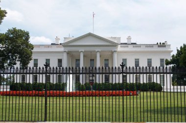 Washington DC 17 Temmuz 2017: Beyaz Saray yüksek güvenlik, 17 Temmuz 2017 Washington DC ABD