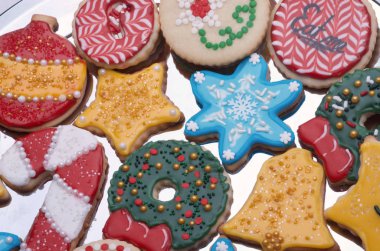 girift süslenmiş Noel kurabiye kesme, son derece tasarlanmış ve sanatsal buzlu