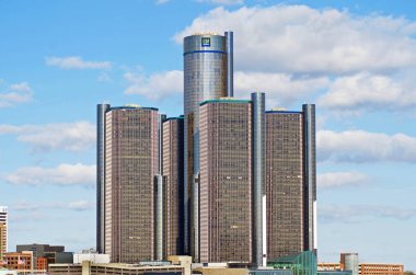 Detroit 7 Kasım 2017 General Motors kurma ve Merkez, Rönesans Merkezi, şehir Detroit, Michigan A.b.d.