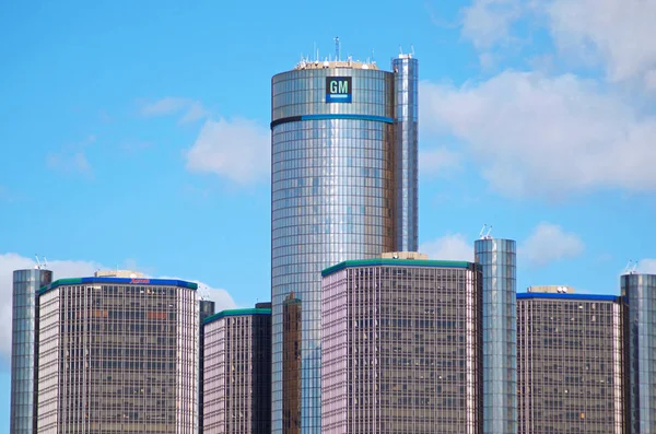 Detroit November 2017 General Motors Gebouw World Headquarters Renaissance Center — Stockfoto