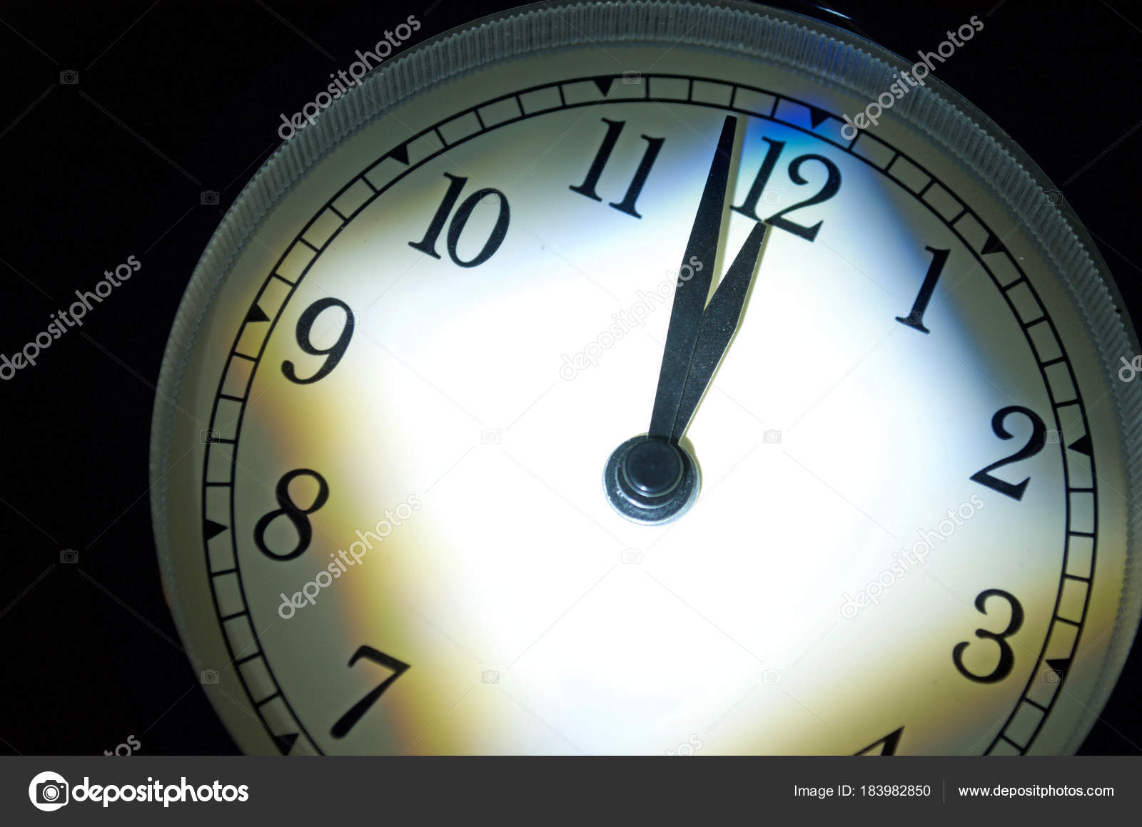 Doomsday Clock Alarm Clock Set Two Minutes Midnight Represent How — Stock Photo ...