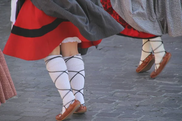 Exposición Danza Vasca Casco Antiguo Bilbao España — Foto de Stock